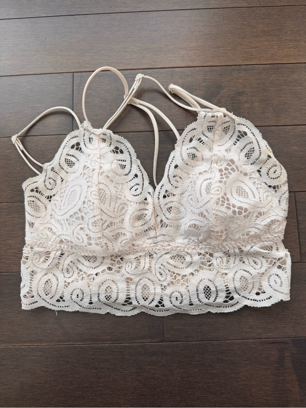 PINK Victoria's Secret Lace Bralette - Cream